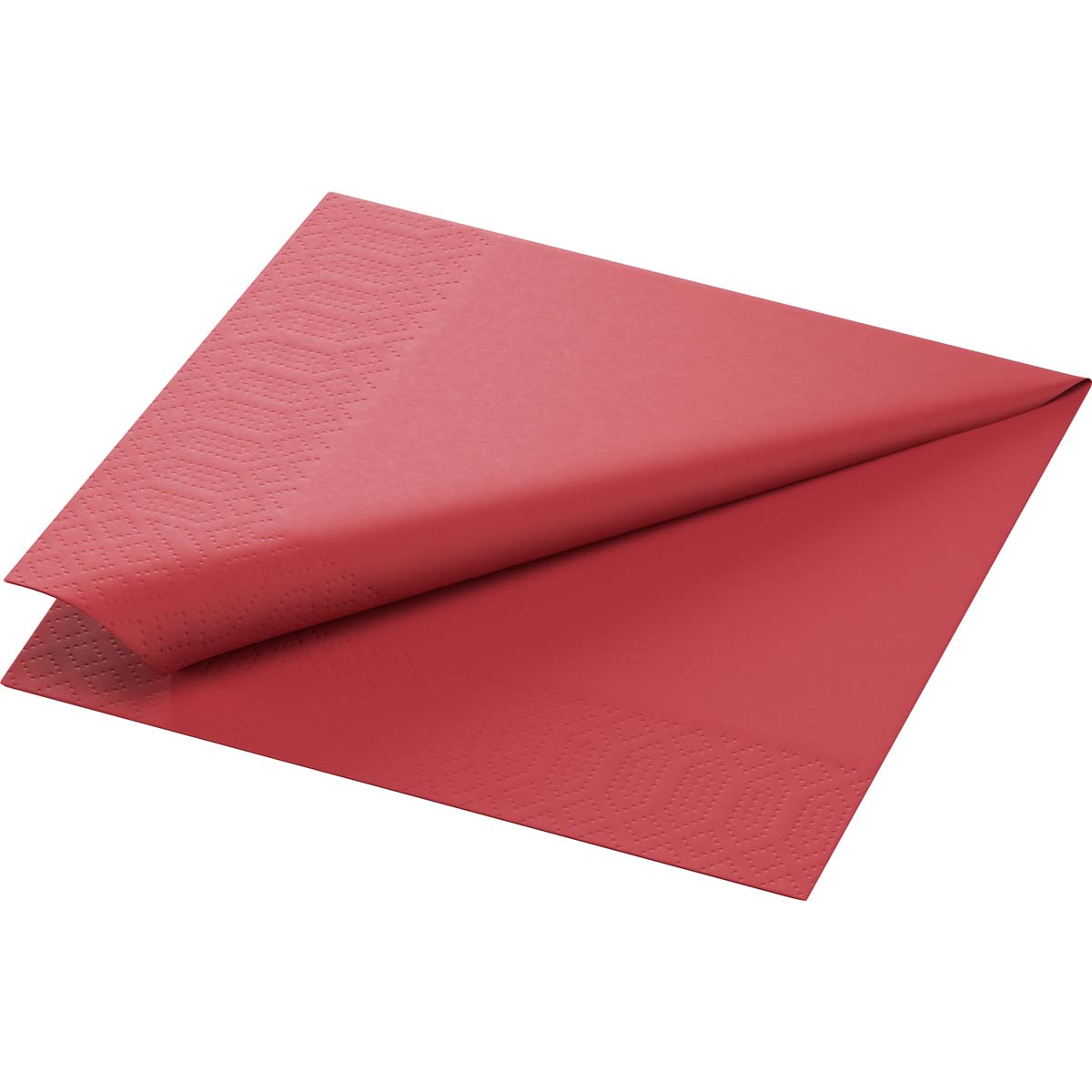 Zelltuchservietten 24 x 24 cm, 2-Lagig, 1/4-Falz - Bordeaux