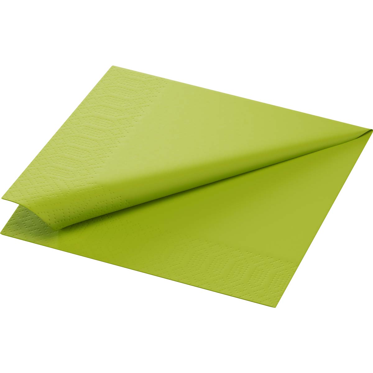 Zelltuchservietten 33 x 33 cm, 2-Lagig, 1/4-Falz - Kiwi