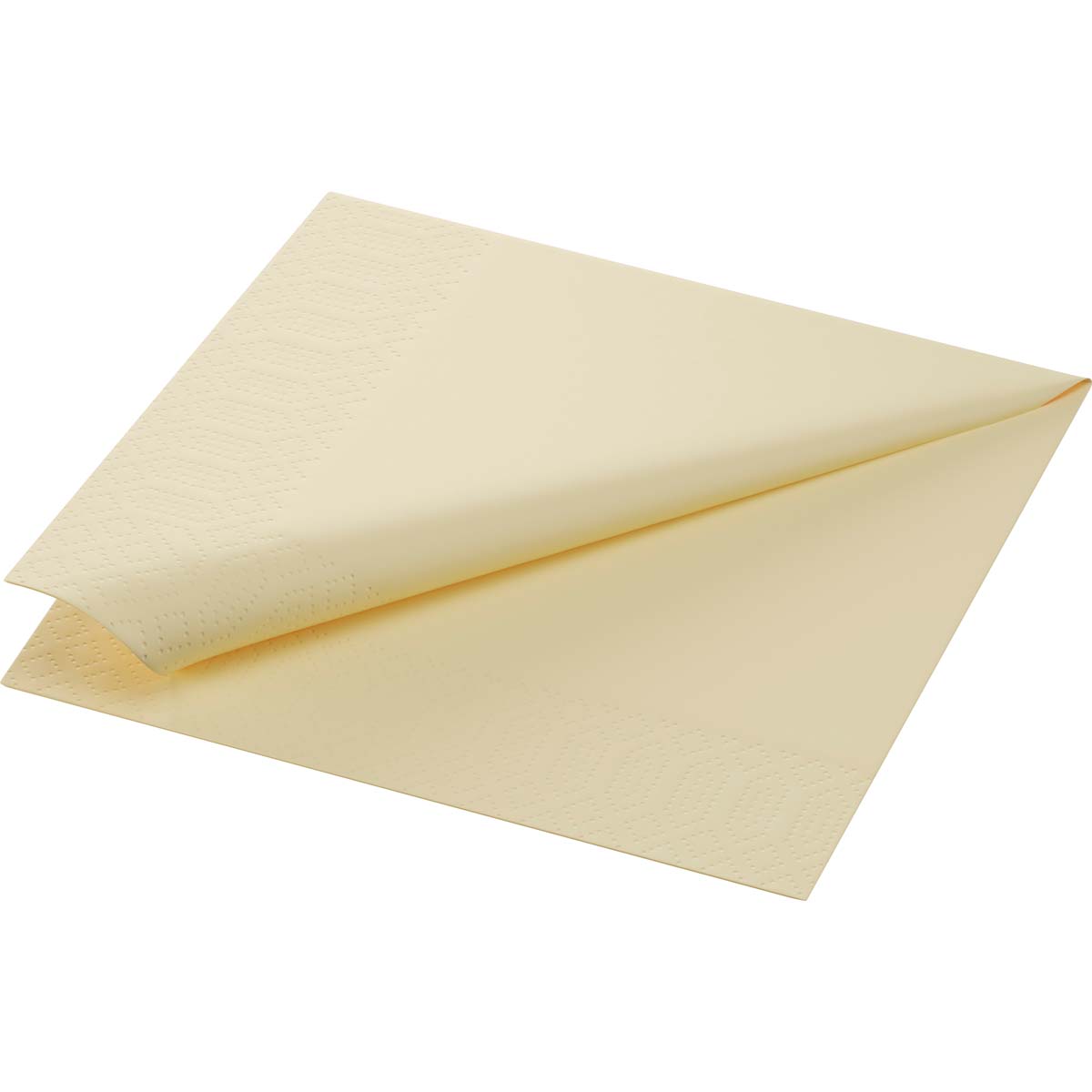 Zelltuchservietten 33 x 33 cm, 2-Lagig, 1/4-Falz - Cream