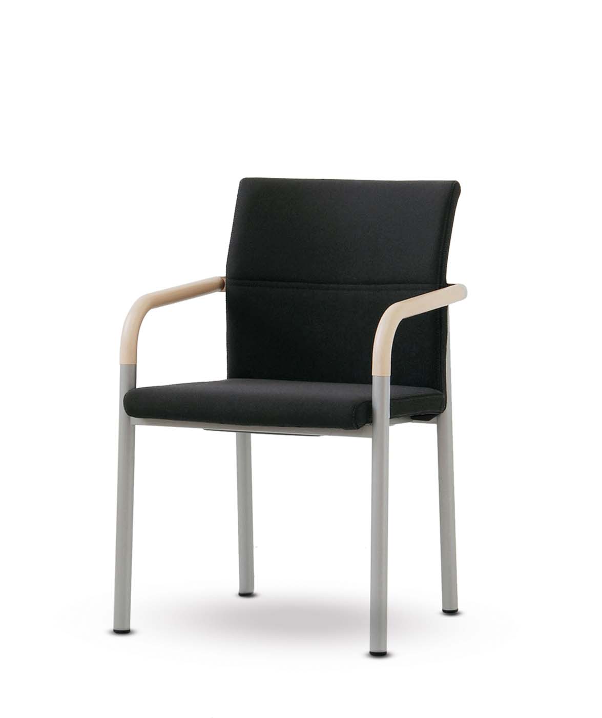Schalenstuhl mit Armlehne Buche - ALUFORM_3