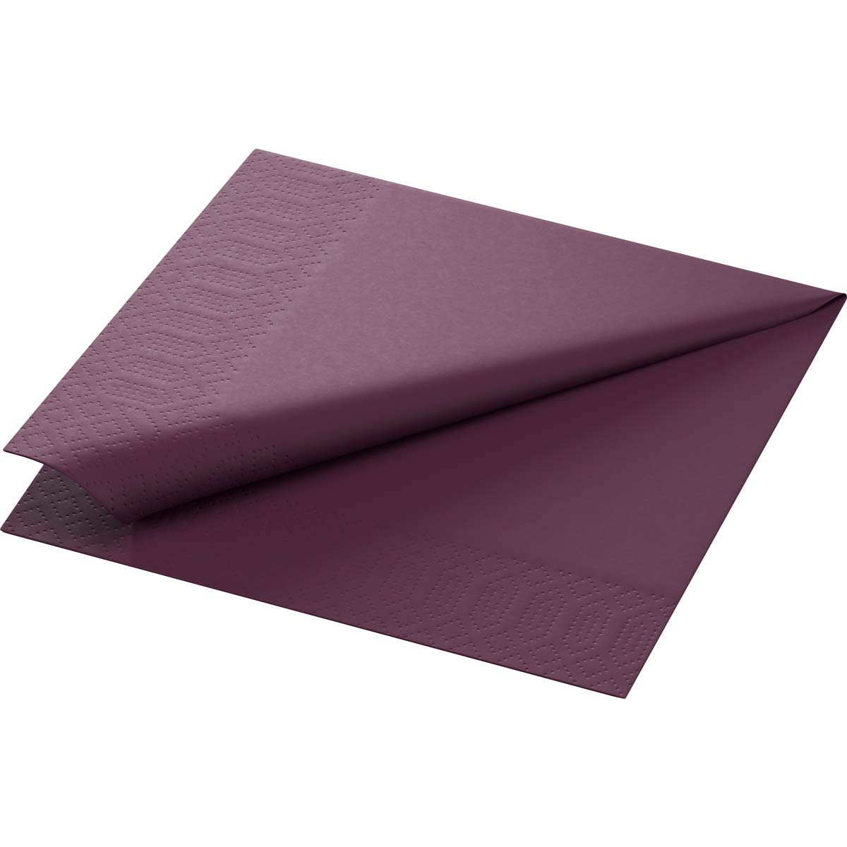Zelltuchservietten 24 x 24 cm, 2-Lagig, 1/4-Falz - Plum