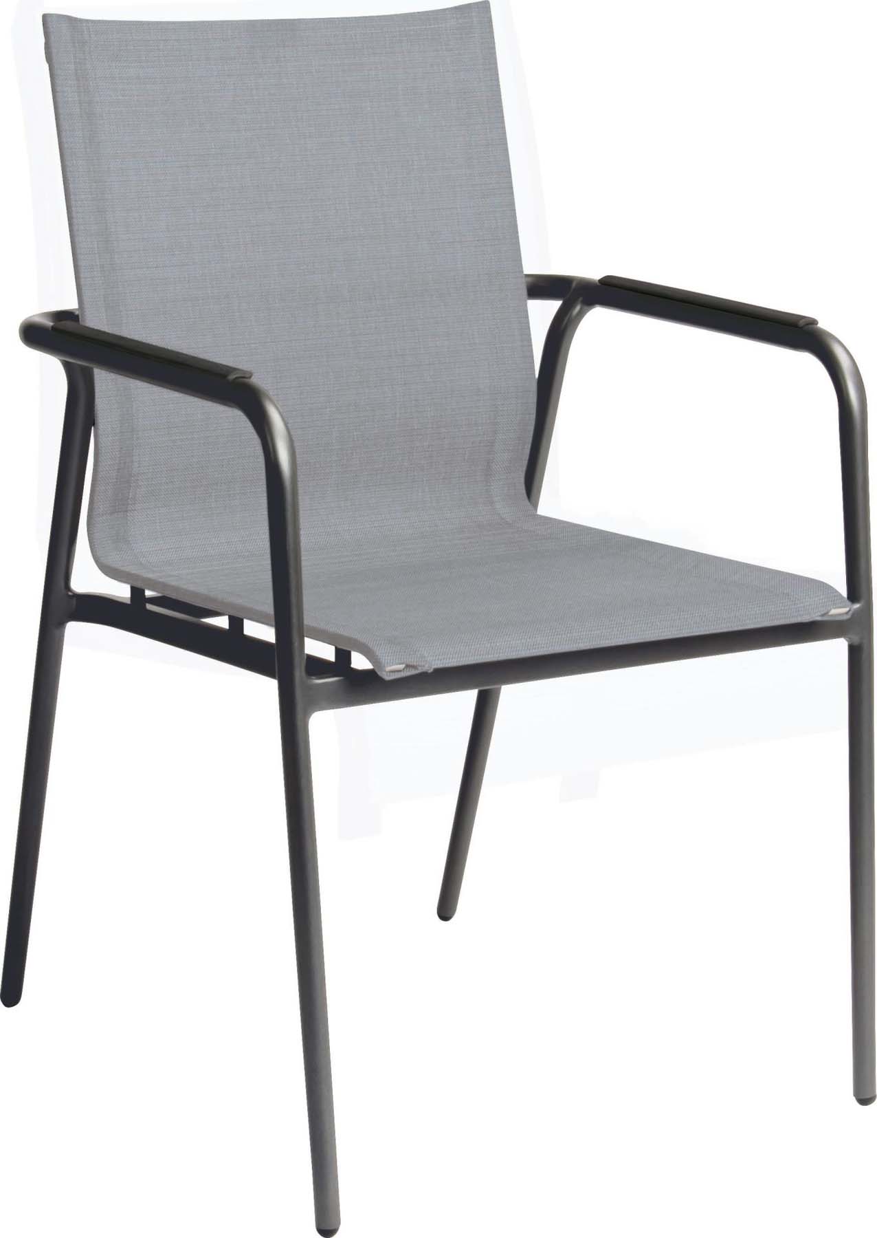 Stapelsessel VENTO - Anthrazit / Silber