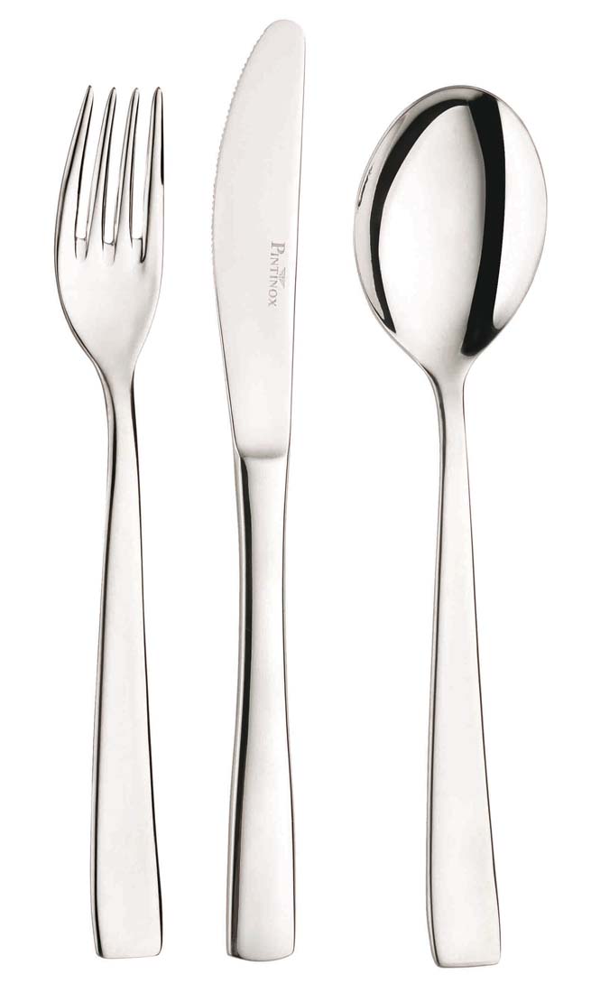 Besteckserie Gamma: Gabel, Messer, Löffel