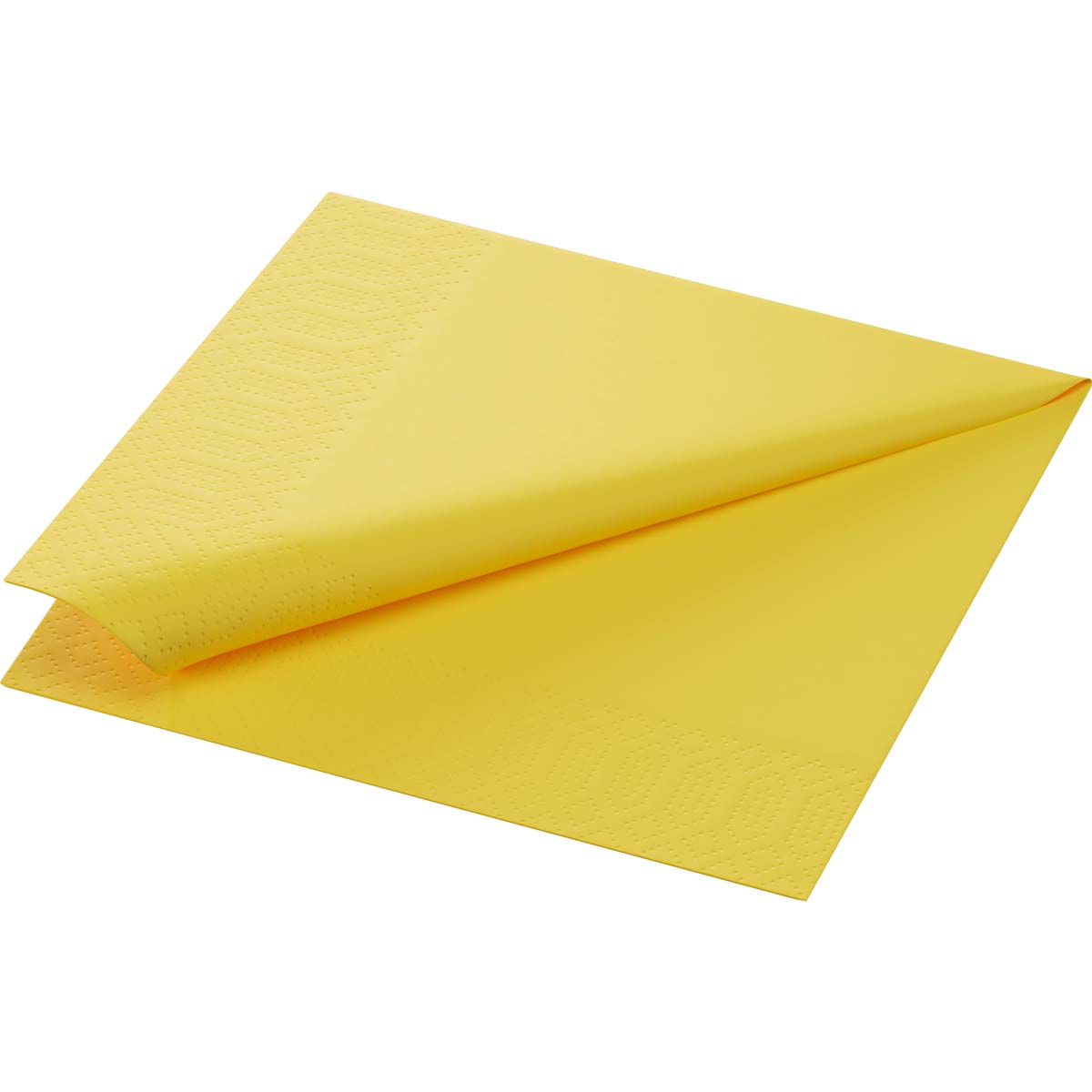 Zelltuchservietten 24 x 24 cm, 2-Lagig, 1/4-Falz - Gelb