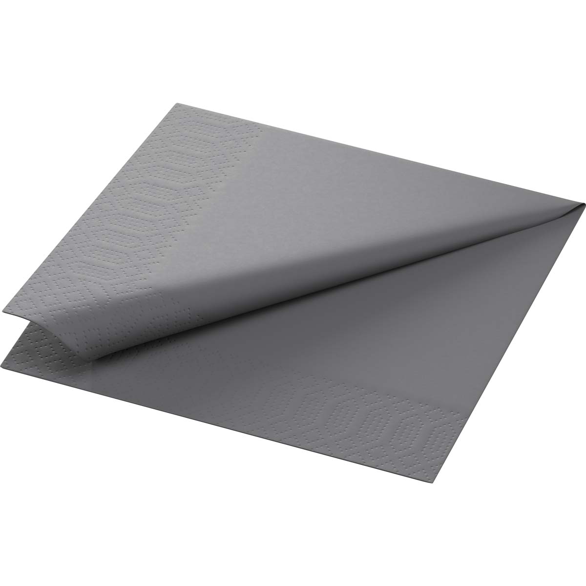 Zelltuchservietten 33 x 33 cm, 2-Lagig, 1/4-Falz - Granite Grey