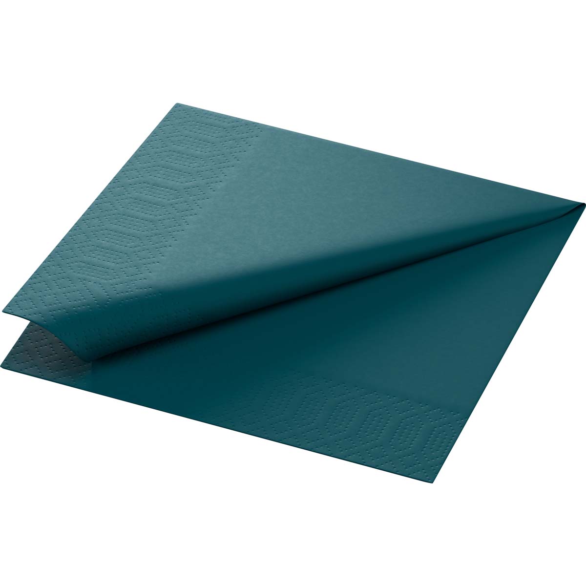 Zelltuchservietten 33 x 33 cm, 2-Lagig, 1/4-Falz - Ocean teal